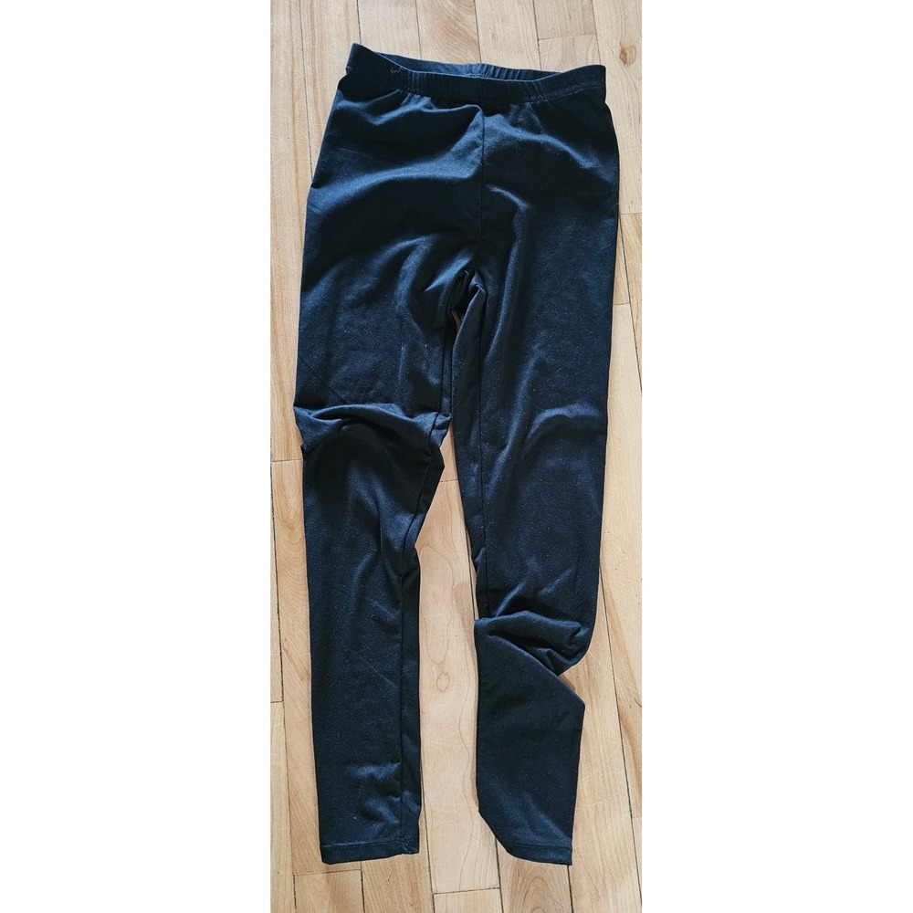 Just Be Womens Black Athletic Leggings Size Small Solid Activewear Yoga Pants